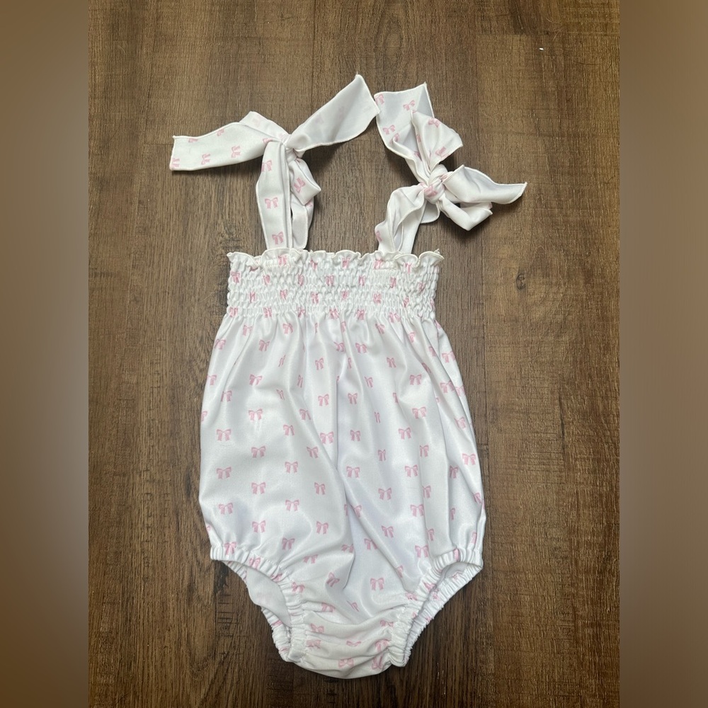 Sal and Pimenta Pink Bow Bubble 6months